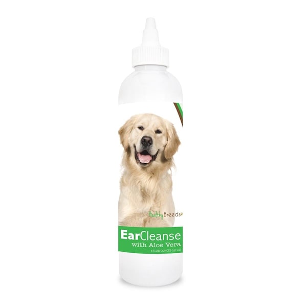 Healthy Breeds 8 oz Golden Retriever Ear Cleanse with Aloe Vera Cucumber Melon 840235107675 - main